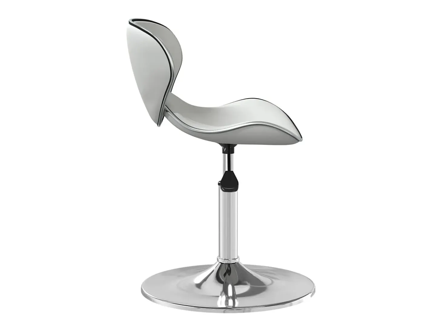 Taburete de cocina cuero sintético blanco ES44892