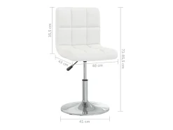 Taburete de cocina cuero sintético blanco