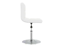 Taburete de cocina cuero sintético blanco