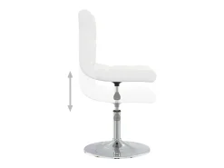 Taburete de cocina cuero sintético blanco