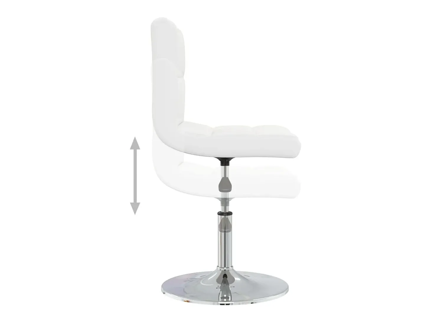 Taburete de cocina cuero sintético blanco