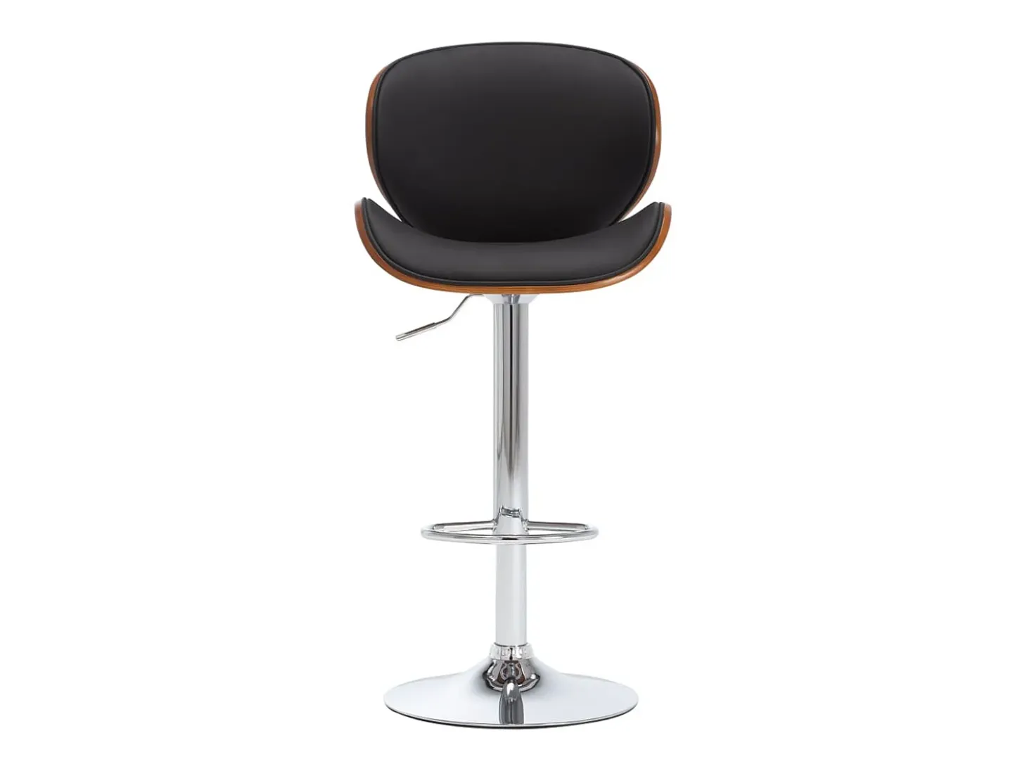 Taburete de cocina cuero sintético negro