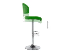 Taburete de cocina cuero sintético verde
