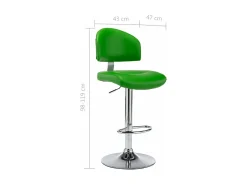 Taburete de cocina cuero sintético verde