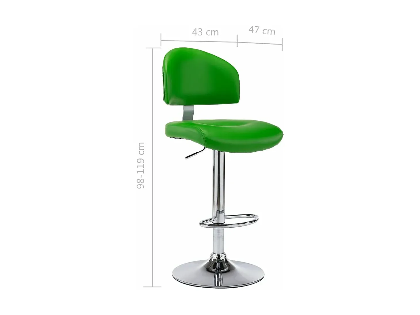Taburete de cocina cuero sintético verde