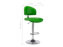 Taburete de cocina cuero sintético verde