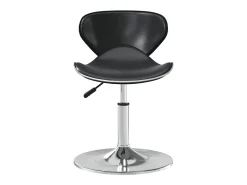 Taburete de cocina de cuero sintético negro ES63953