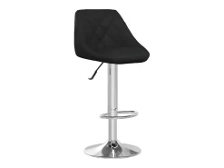 Taburete de cocina de cuero sintético negro