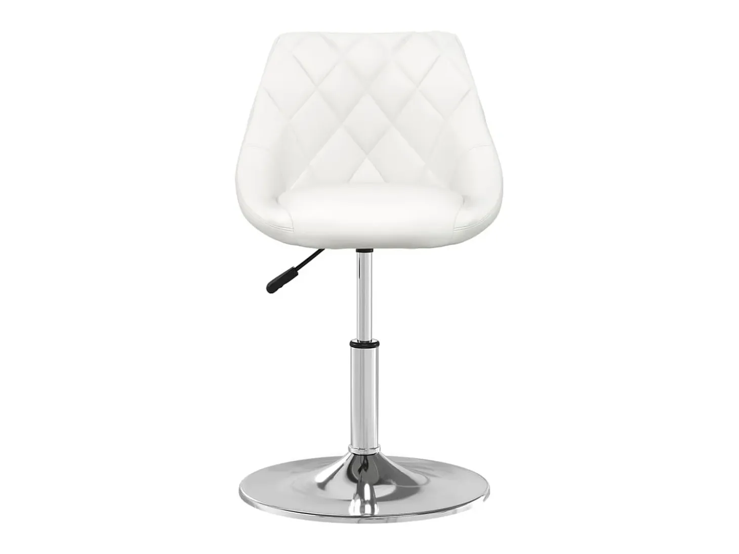 Taburete de cocina de cuero sintético blanco