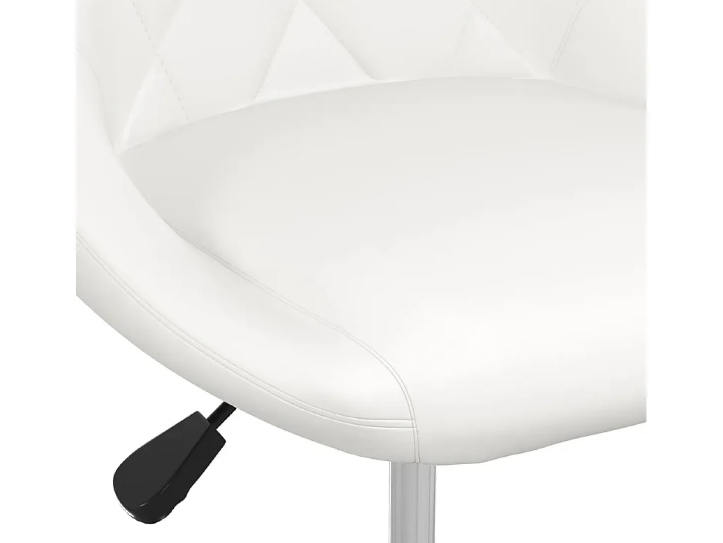 Taburete de cocina de cuero sintético blanco