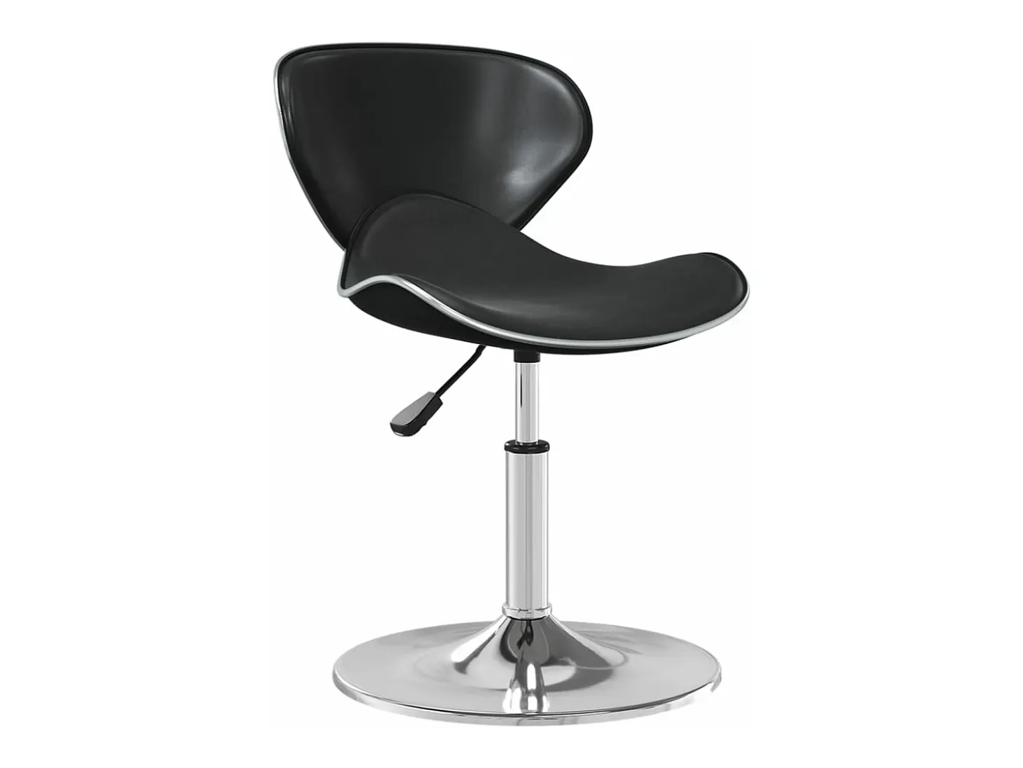 Taburete de cocina de cuero sintético negro