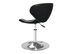 Taburete de cocina de cuero sintético negro