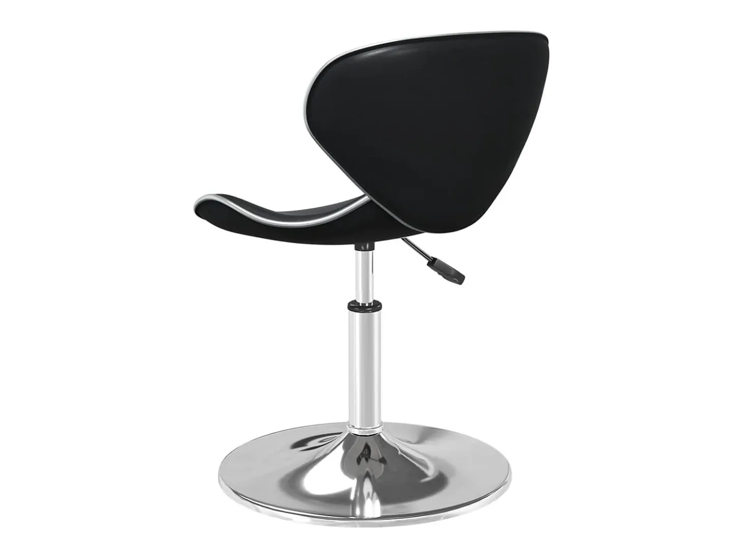 Taburete de cocina de cuero sintético negro