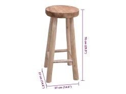 Taburete de cocina de madera de teca