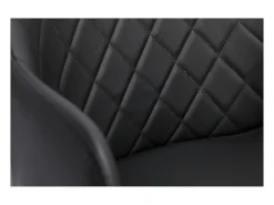 Taburete de cocina de madera oscura y negro 65 cm LUCIEN