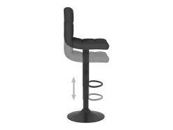 Taburete de cocina de tela negro