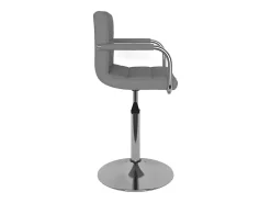 Taburete de cocina de tela gris claro