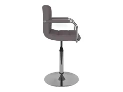 Taburete de cocina de tela gris taupé