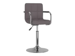 Taburete de cocina de tela gris taupé