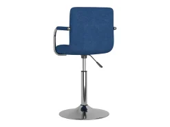 Taburete de cocina de tela azul