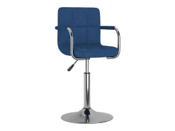 Taburete de cocina de tela azul