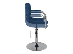 Taburete de cocina de tela azul