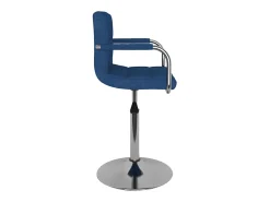 Taburete de cocina de tela azul