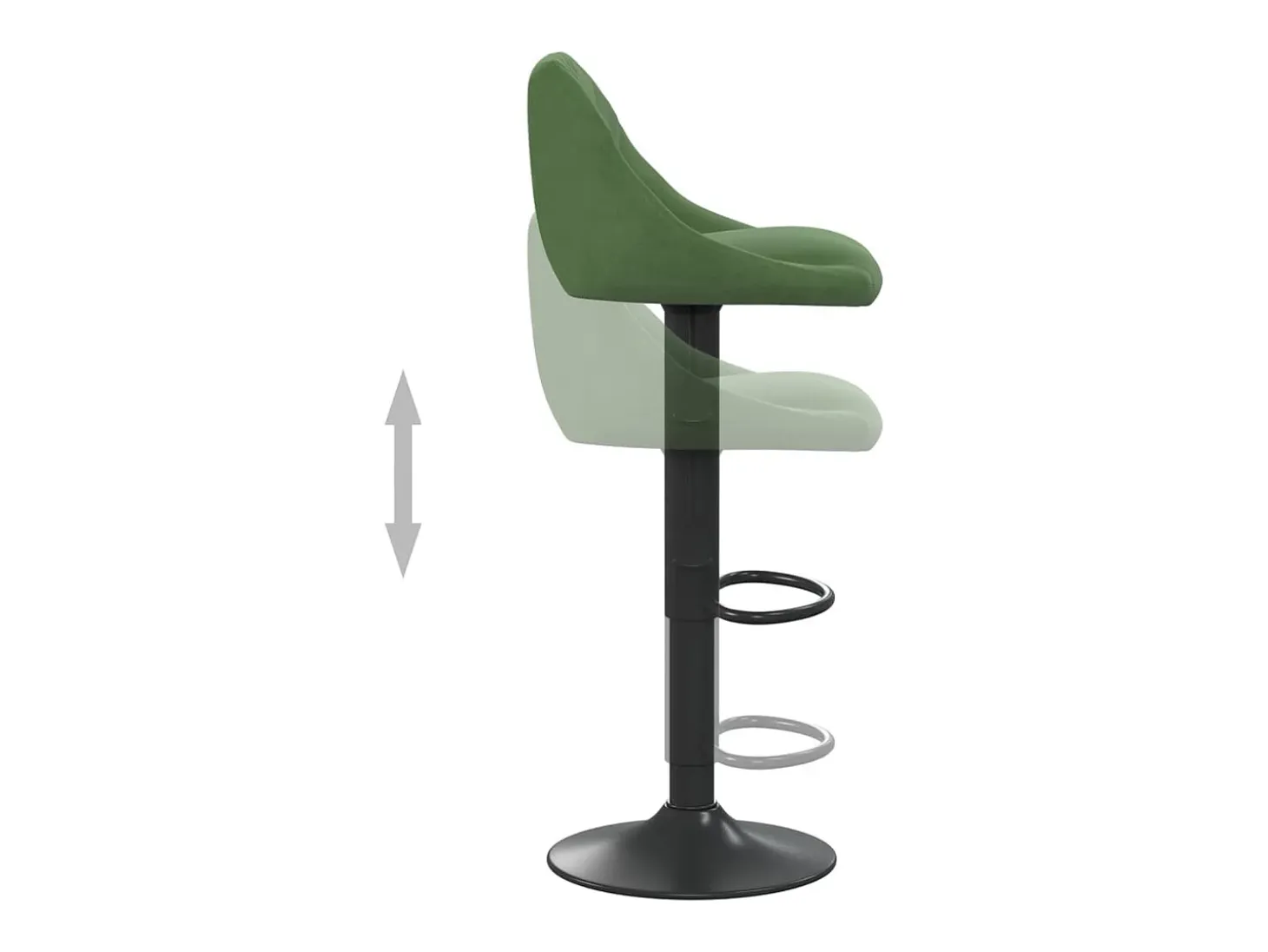 Taburete de cocina de terciopelo verde oscuro