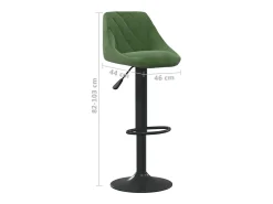 Taburete de cocina de terciopelo verde oscuro
