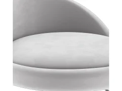 Taburete de cocina de terciopelo gris claro