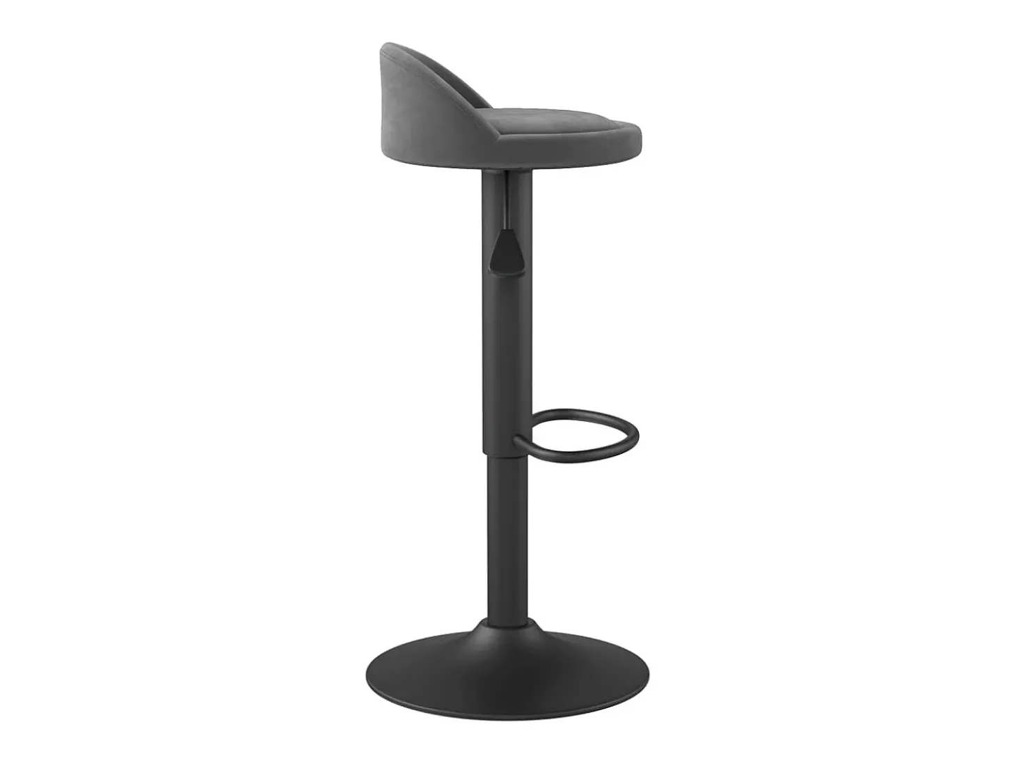 Taburete de cocina de terciopelo gris oscuro
