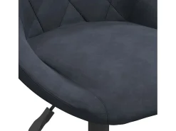 Taburete de cocina de terciopelo gris oscuro