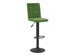 Taburete de cocina de terciopelo verde oscuro