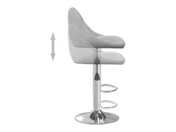 Taburete de cocina de terciopelo gris claro