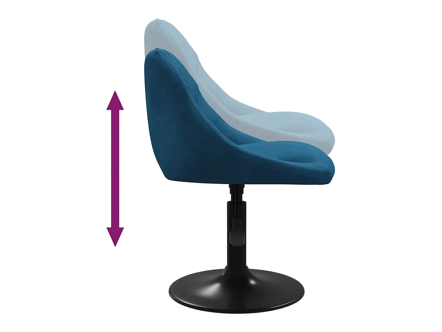 Taburete de cocina de terciopelo azul
