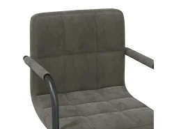 Taburete de cocina de terciopelo gris oscuro