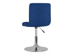 Taburete de cocina giratorio de tela azul