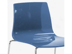 Taburete de Cocina Grand Soleil Design 74 cm Imola Slitta Cromado - Azul Marino