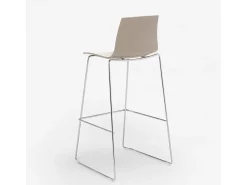 Taburete de Cocina Grand Soleil Design 74 cm Imola Slitta Cromado - Beige