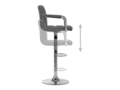 Taburete de cocina tela gris claro