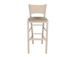Taburete de madera con asiento de paja mod Lucy h 73 cm del suelo al asiento