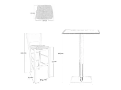 Taburete de madera con asiento de paja mod Lucy h 73 cm del suelo al asiento