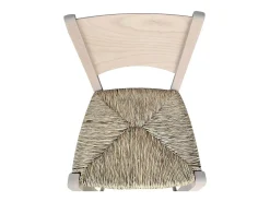 Taburete de madera con asiento de paja mod Lucy h 73 cm del suelo al asiento