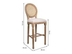 Taburete De Madera Tapizado