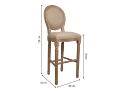 Taburete De Madera Tapizado
