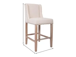 Taburete De Madera Y Tapizado
