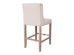 Taburete De Madera Y Tapizado
