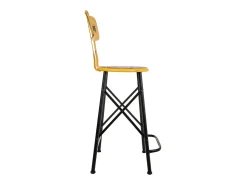 Taburete De Metal Alto Amarillo