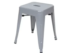 Taburete de metal MCW-A73 (juego de 6), gris
