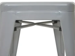 Taburete de metal MCW-A73 (juego de 6), gris